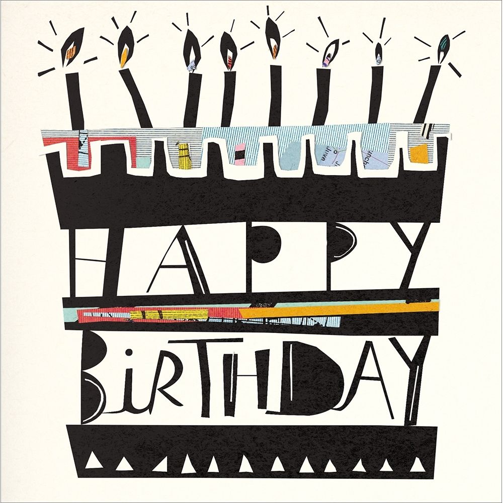 Woodmansterne Cake & Candles Birthday Card