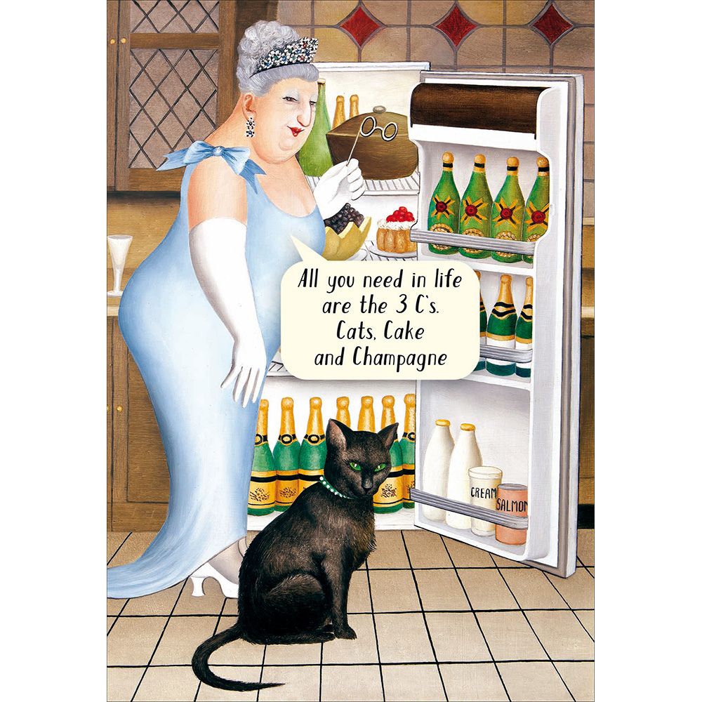 Woodmansterne Champagne Lifestyle Funny Blank Card