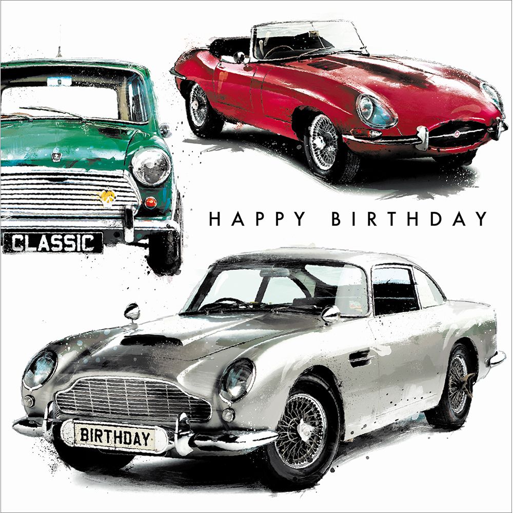 Woodmansterne Classic Cars Birthday Card