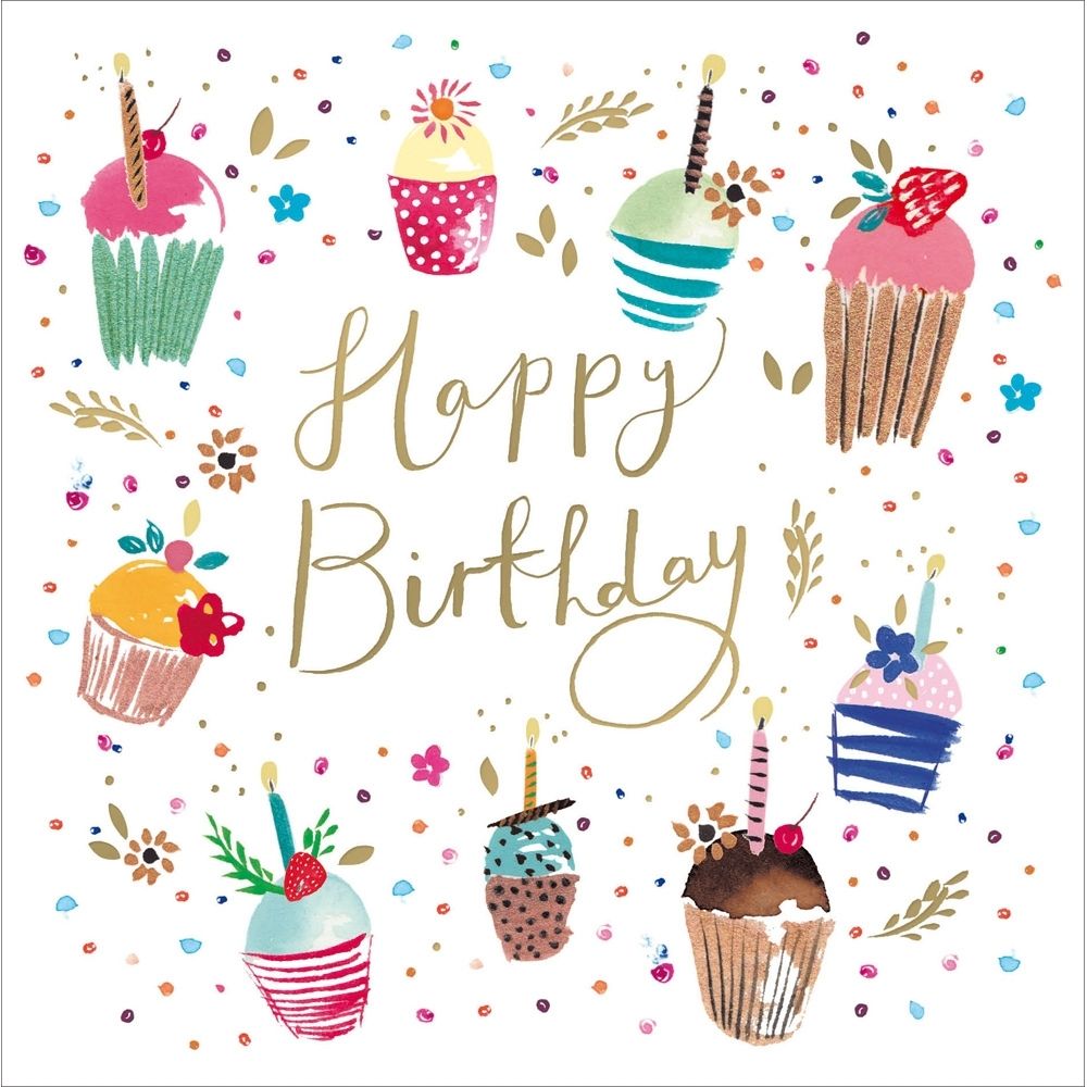 Woodmansterne Colourful Cupcakes Birthday Card