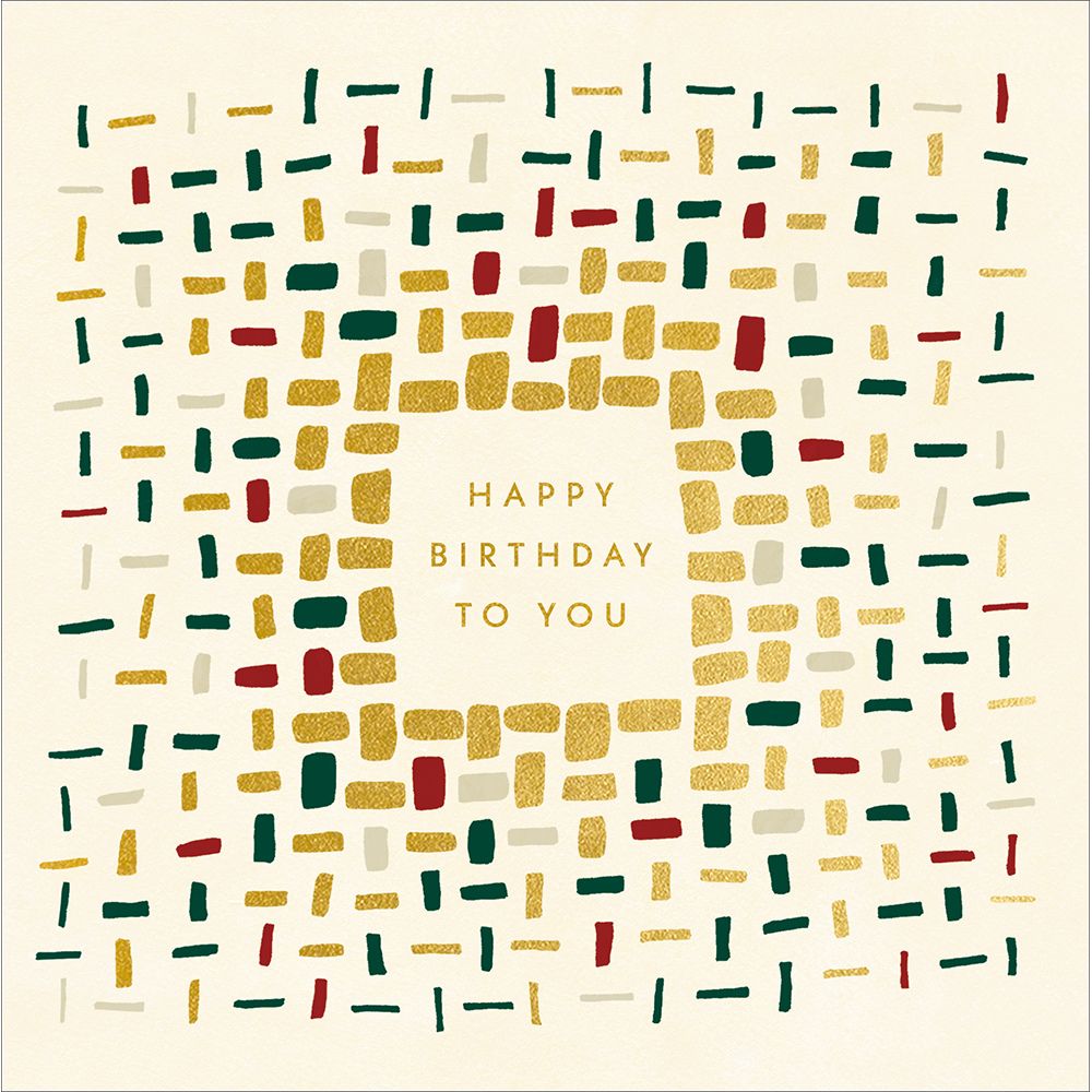Woodmansterne Colourful Dash Birthday Card