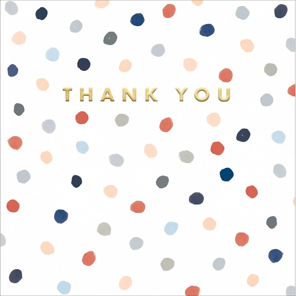 Woodmansterne Colourful Dots Thank You Card