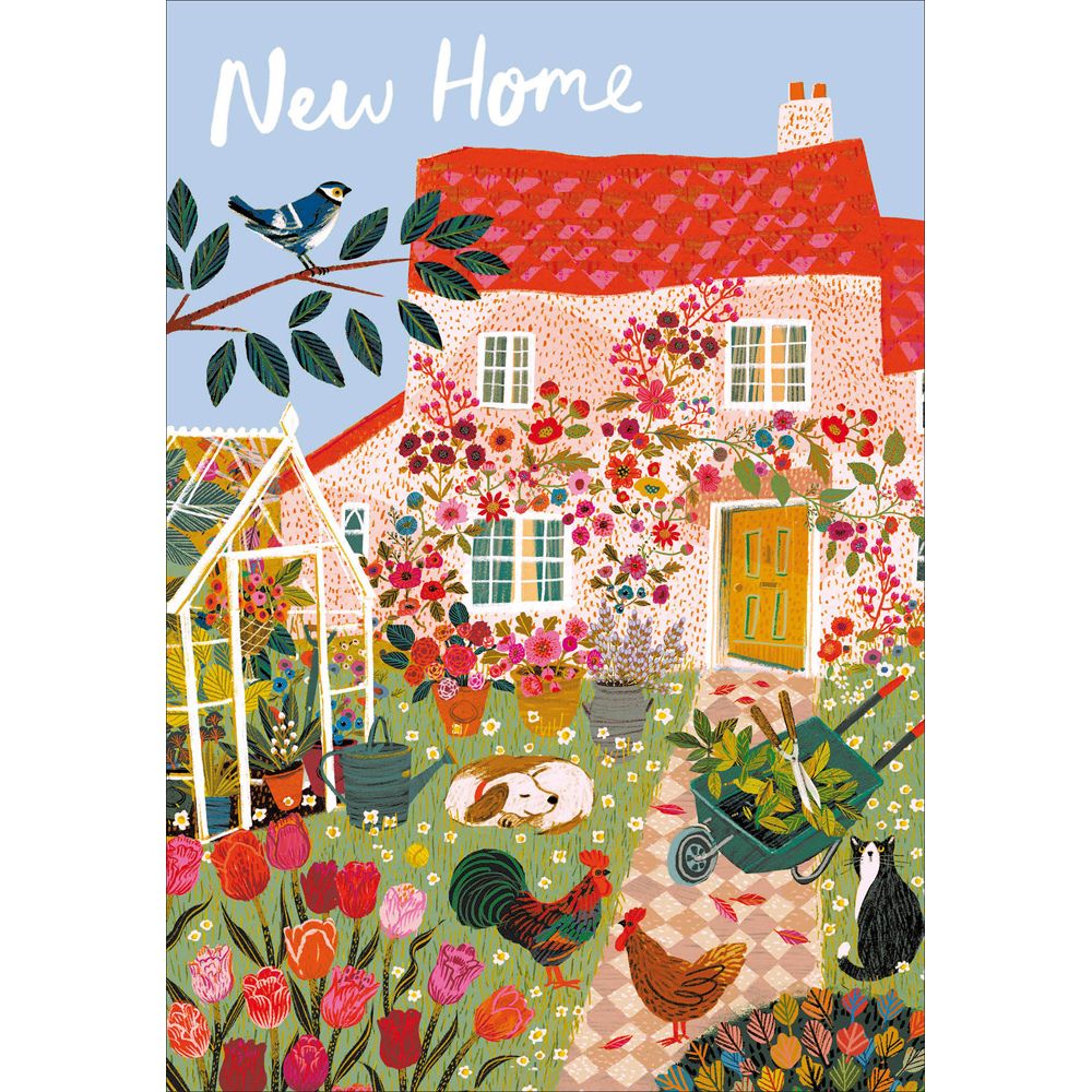Woodmansterne Colourful Flowers New Home Card
