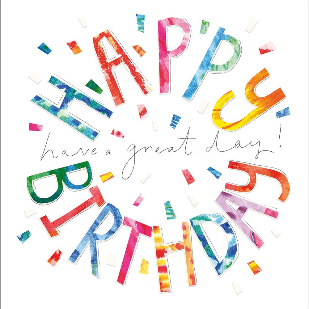 Woodmansterne Colourful Shout Out Birthday Card