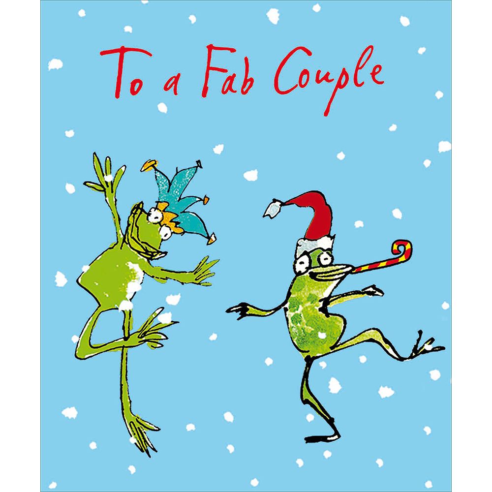 Woodmansterne Couple Festive Frogs Christmas Card