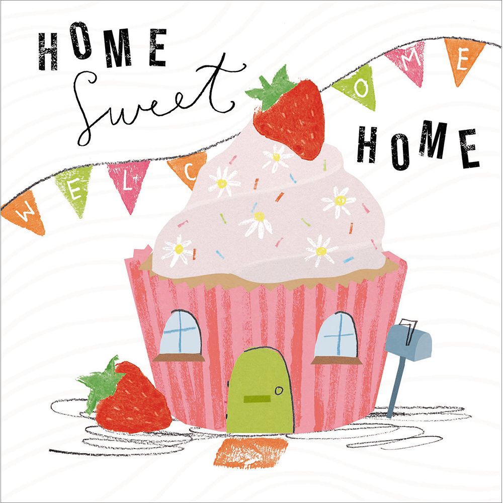 Woodmansterne Cupcake House New Home Card