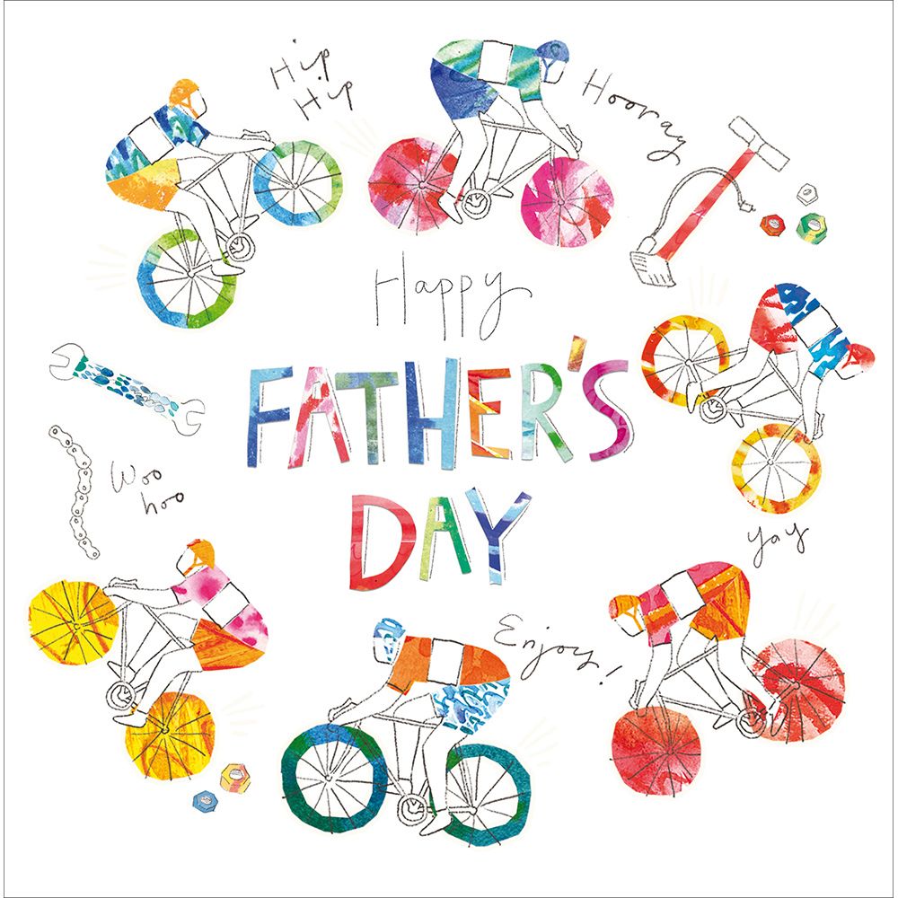 Woodmansterne Cycling Circle Father's Day Card