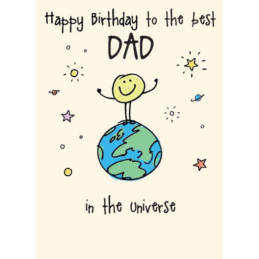 Woodmansterne Dad Best in the Universe Birthday Card