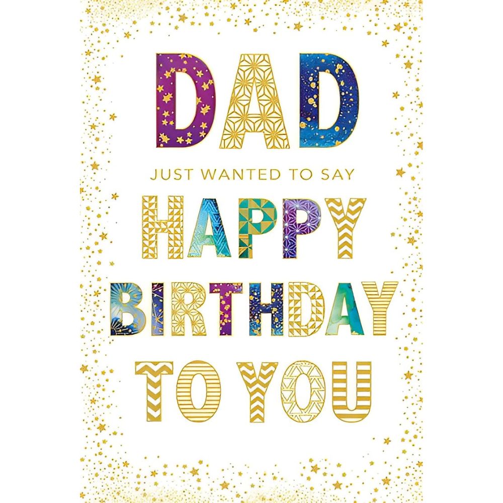 Woodmansterne Dad Graphic Text Birthday Card