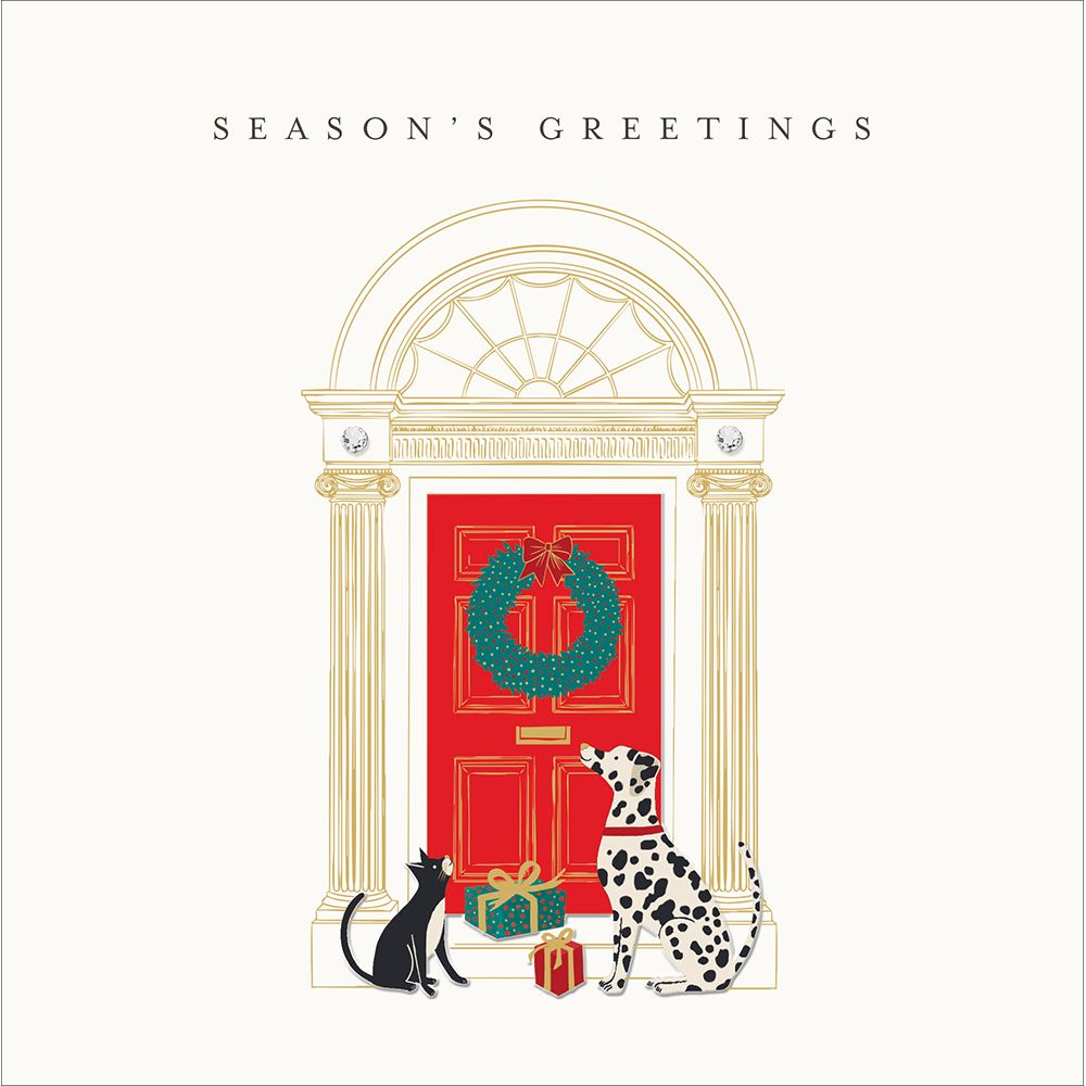Woodmansterne Festive Door Christmas Card