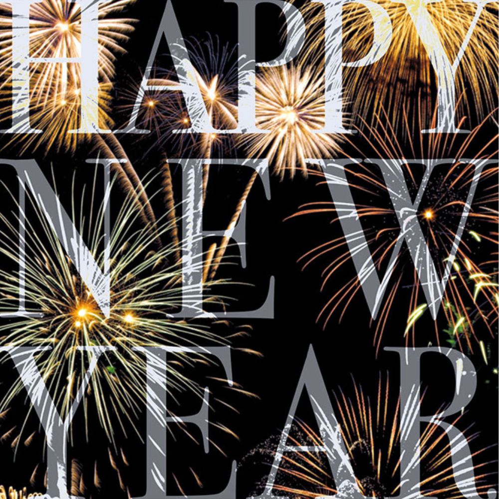 Woodmansterne Fireworks Happy New Year Card