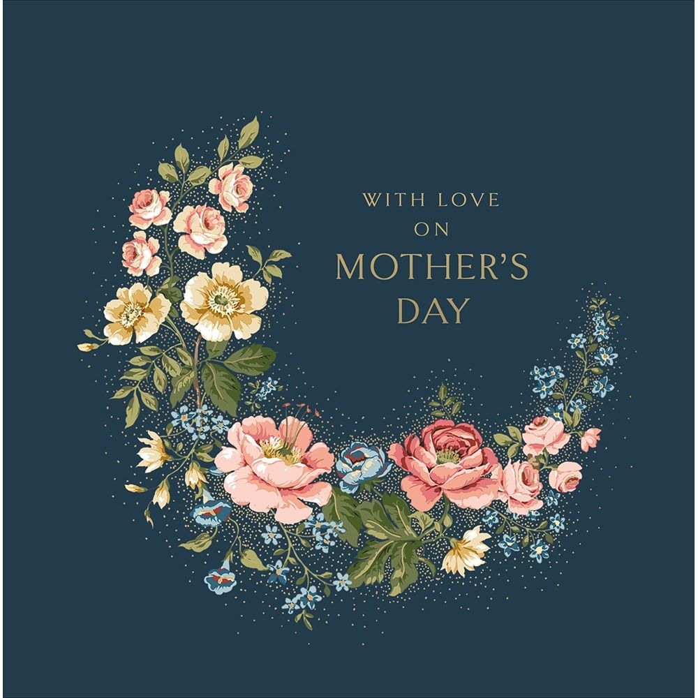 Woodmansterne Floral Crescent Mother's Day Card