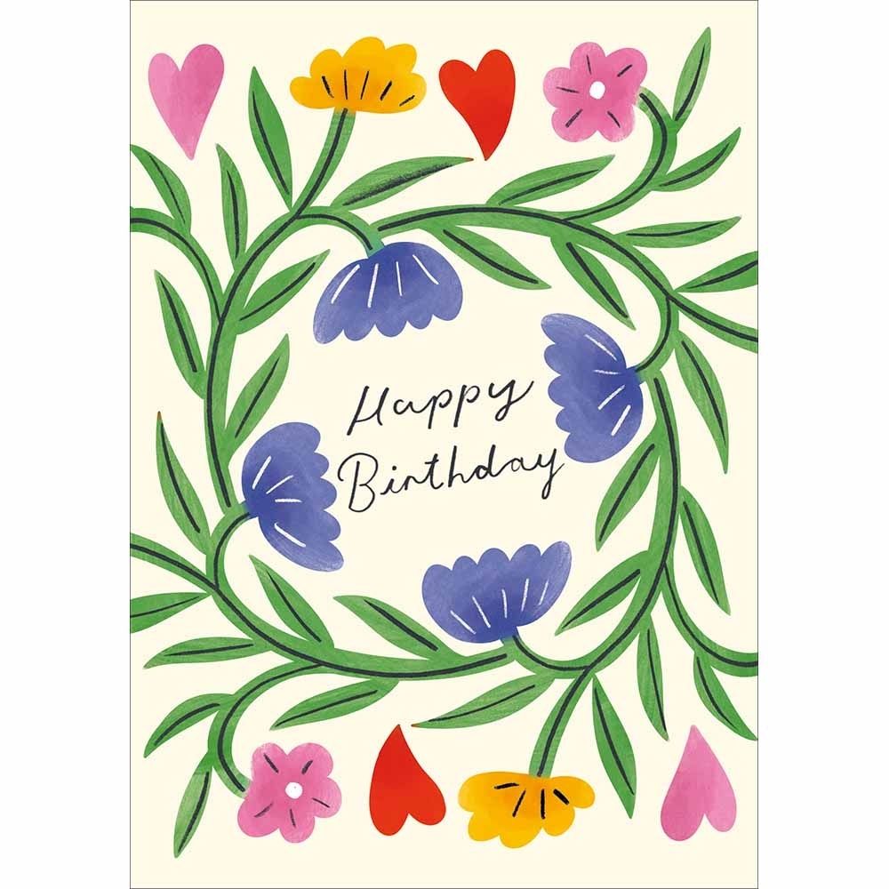 Woodmansterne Floral Ring Birthday Card
