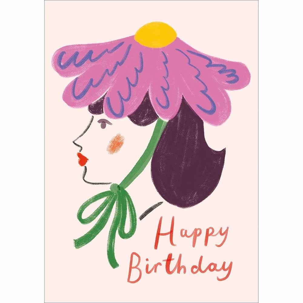 Woodmansterne Flower Hat Birthday Card
