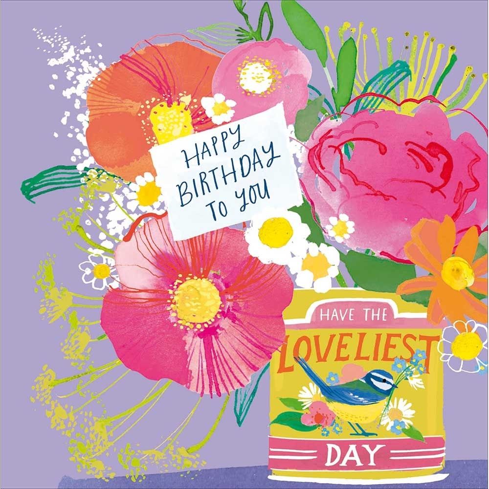 Woodmansterne Flowers in Vase Birthday Card