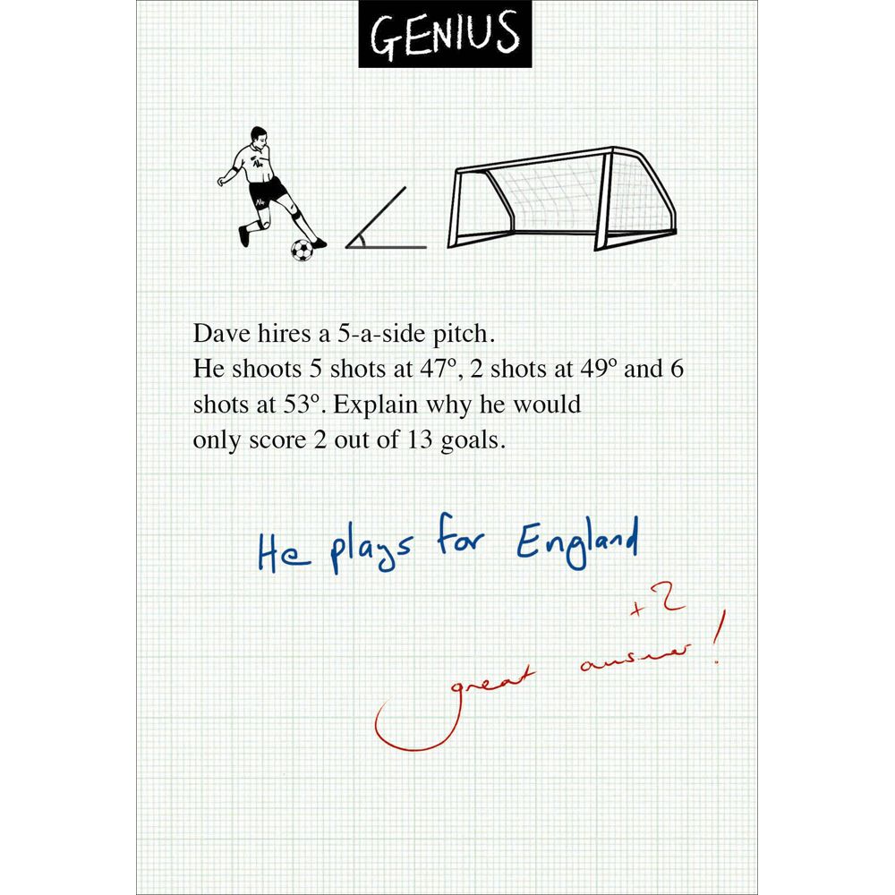 Woodmansterne Football Angles Funny Blank Card