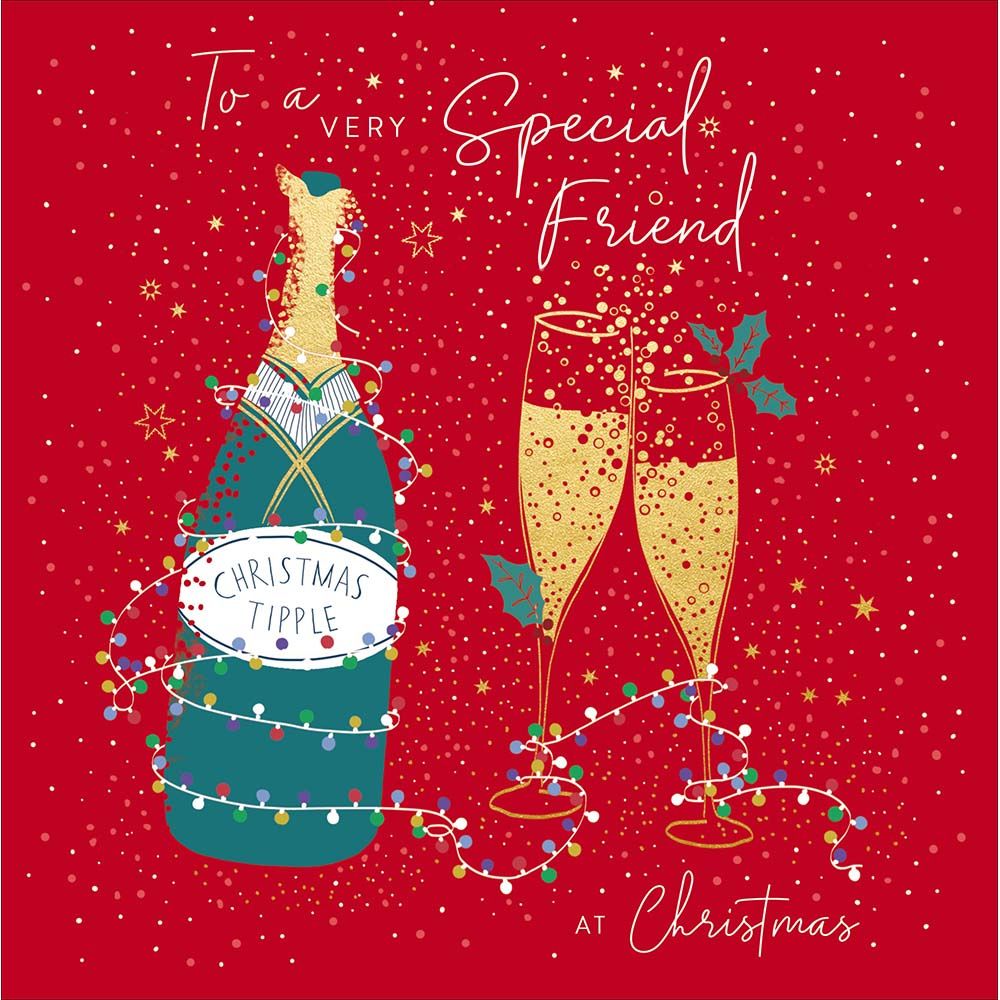 Woodmansterne Friend Festive Tipple Christmas Card
