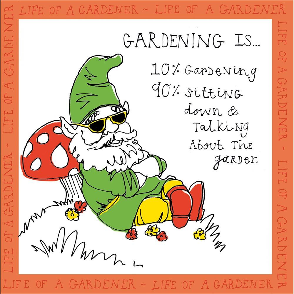 Woodmansterne Garden Gnome Funny Blank Card
