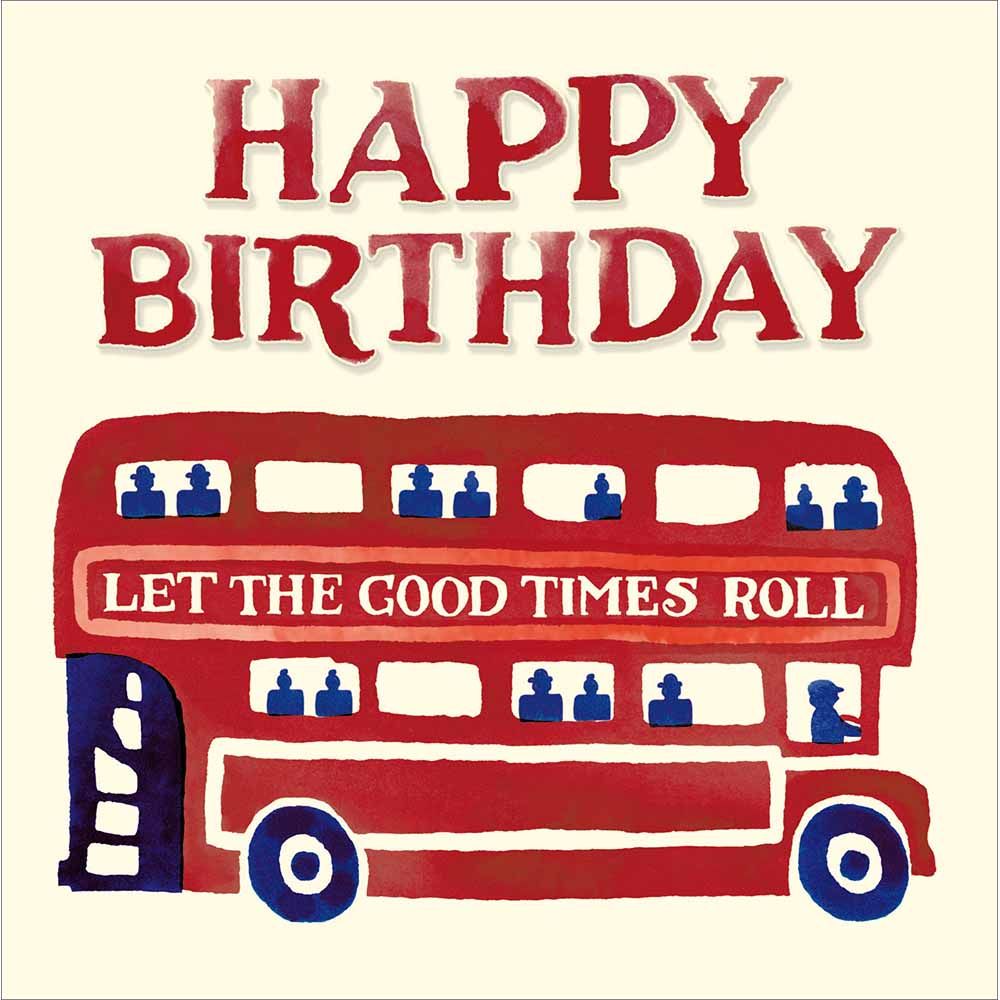 Woodmansterne Good Times Bus Birthday Card