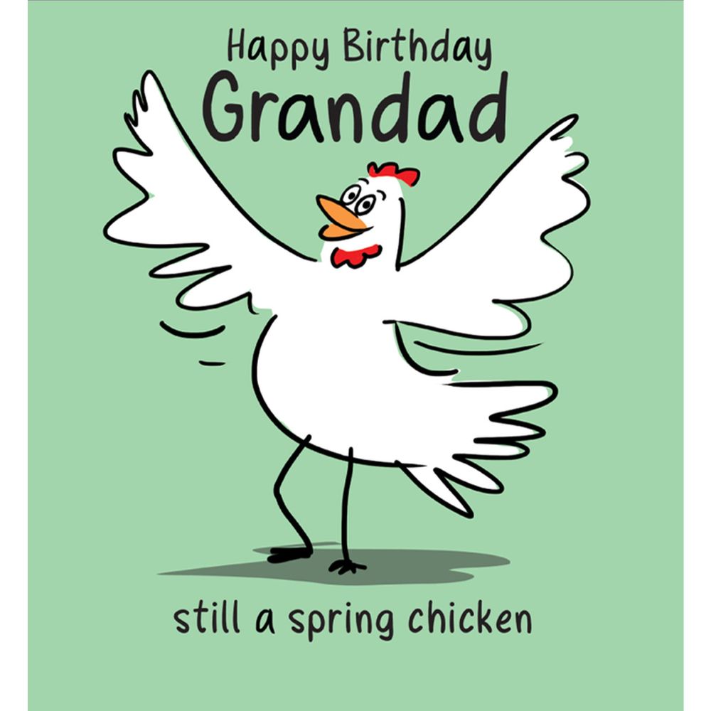 Woodmansterne Grandad Spring Chicken Birthday Card