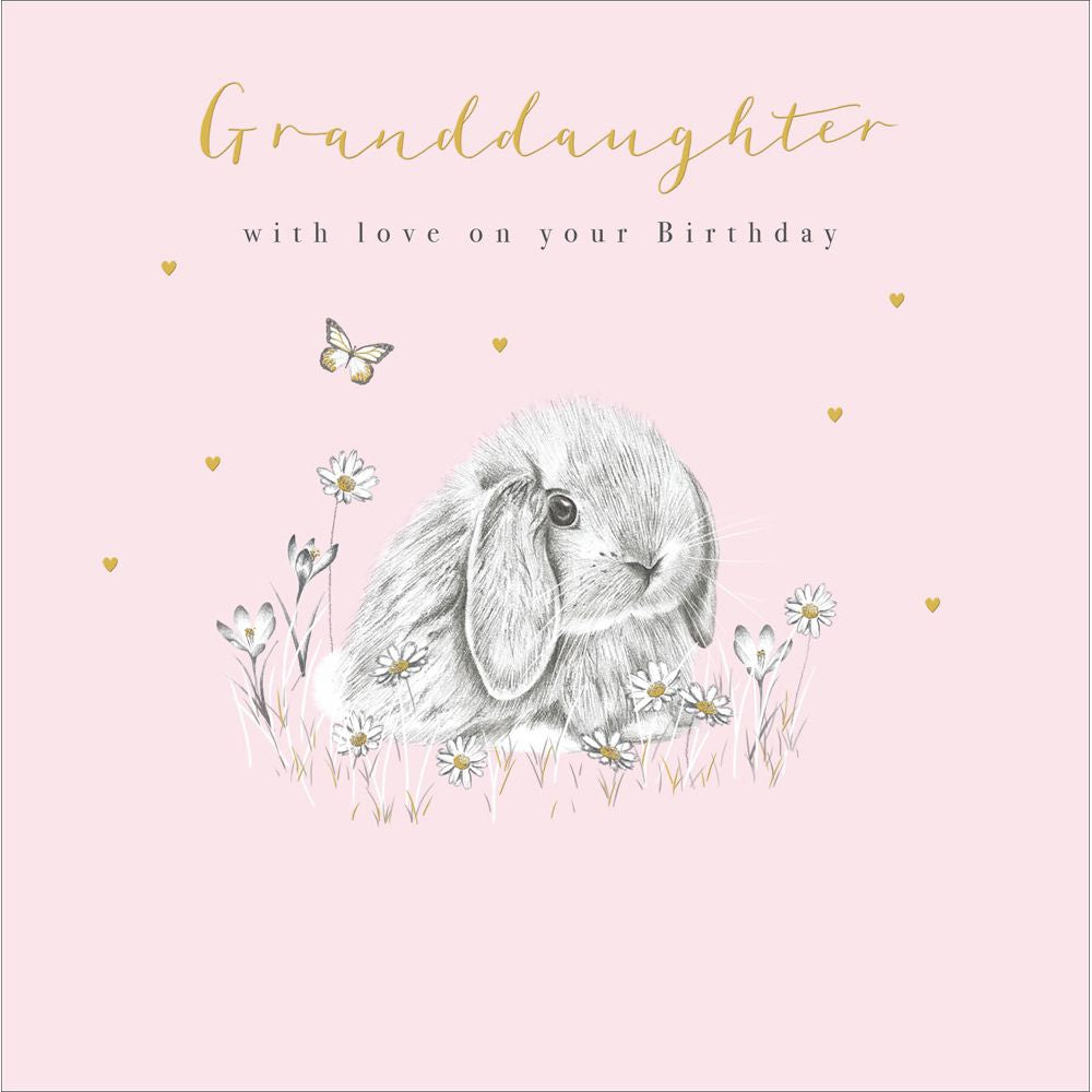 Woodmansterne Granddaughter Rabbit Birthday Card