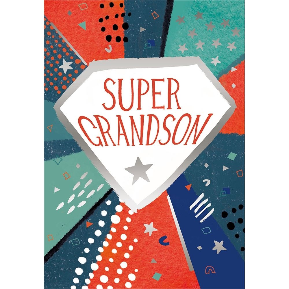 Woodmansterne Grandson Super Colourful Card