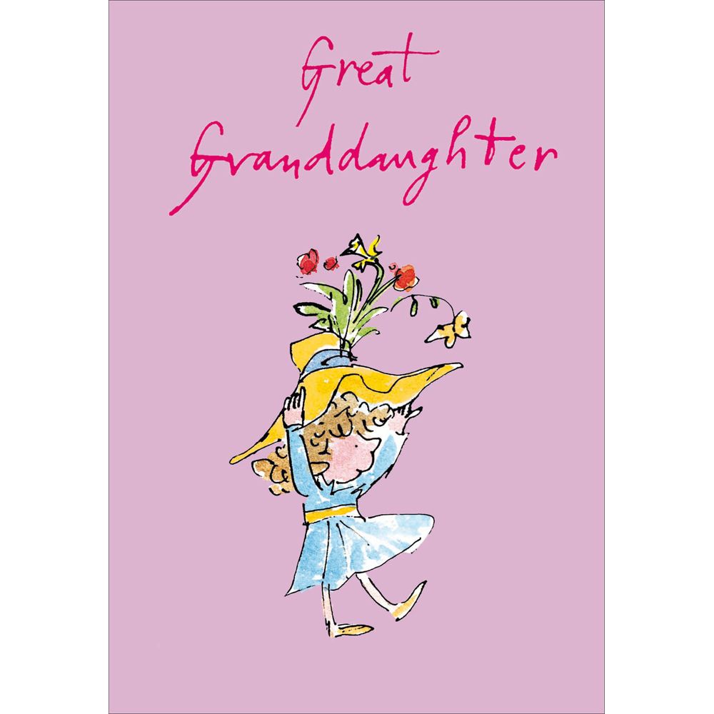 Woodmansterne Great Granddaughter Flower Hat Birthday Card
