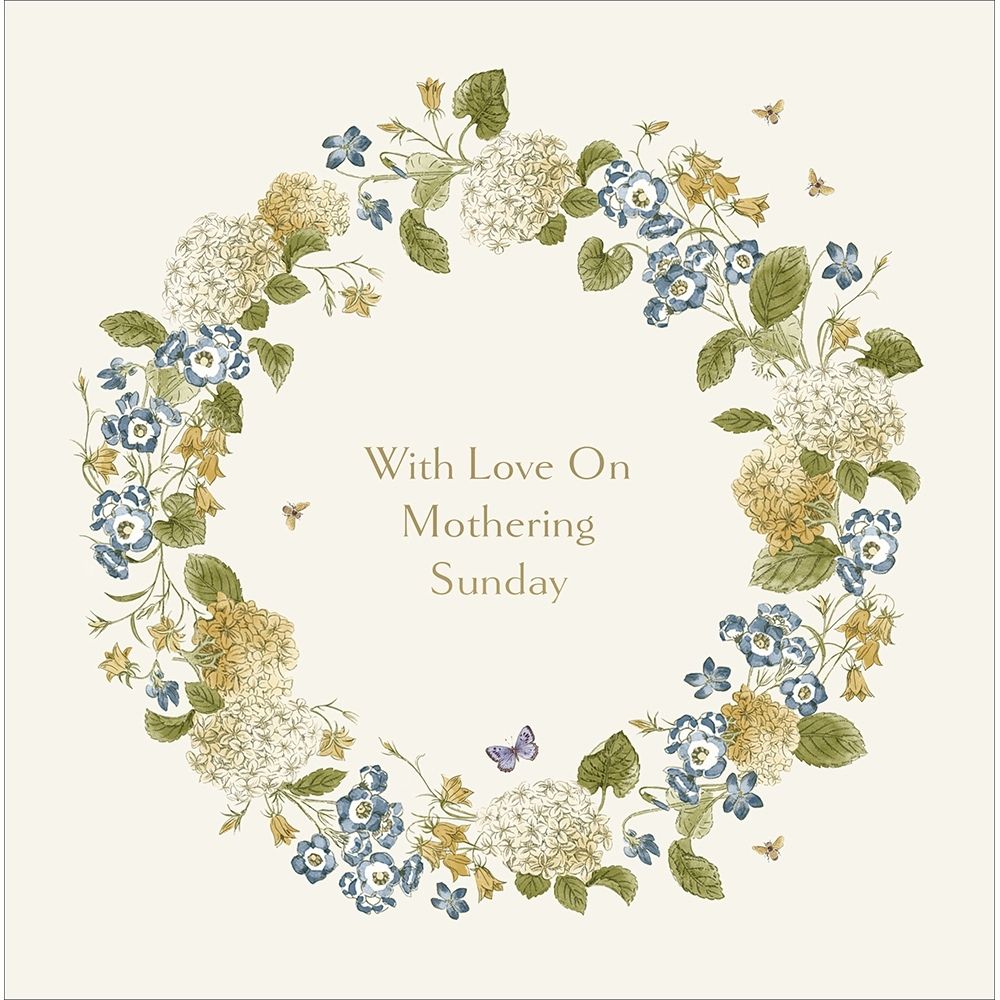 Woodmansterne Harebell Flower Wreath Mother's Day Card