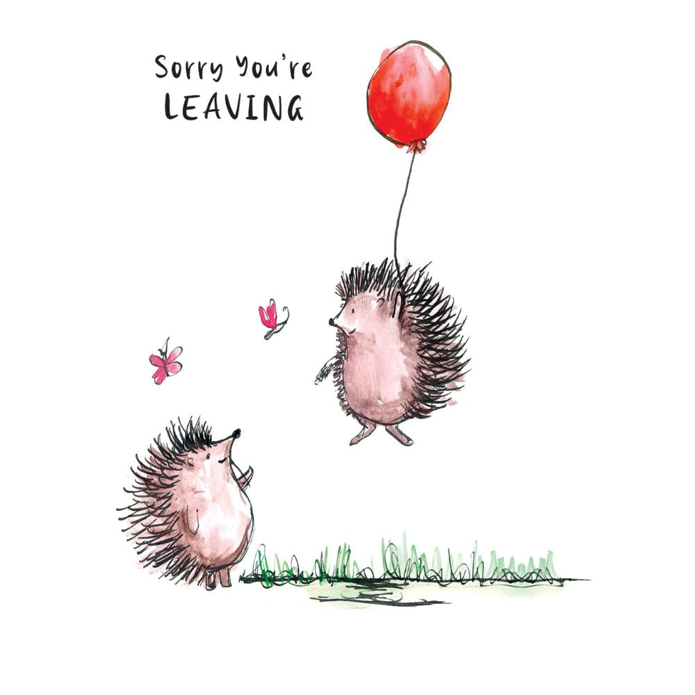 Woodmansterne Hedgehog Ballooon Farewell Card