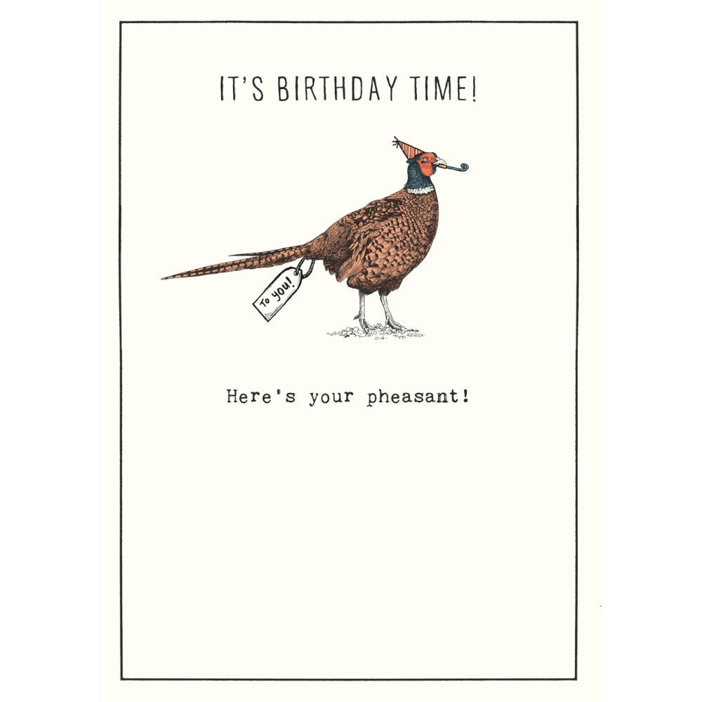 Woodmansterne Here's Your Pheasant Birthday Card