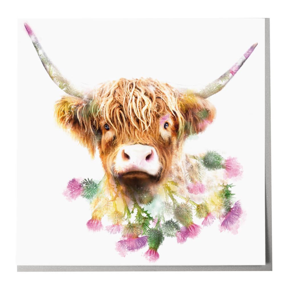 Woodmansterne Highland Cow Blank Card
