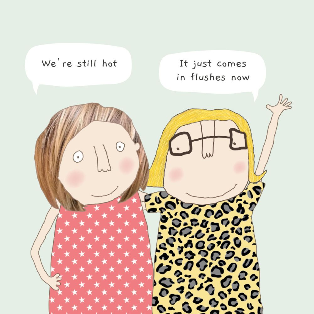 Woodmansterne Hot Flushes Funny Blank Card
