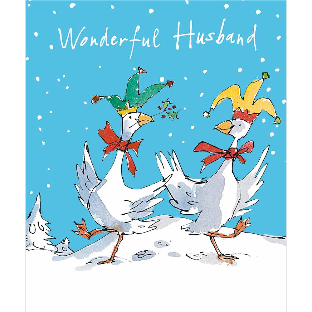 Woodmansterne Husband Dancing Turkey & Duck Christmas Card
