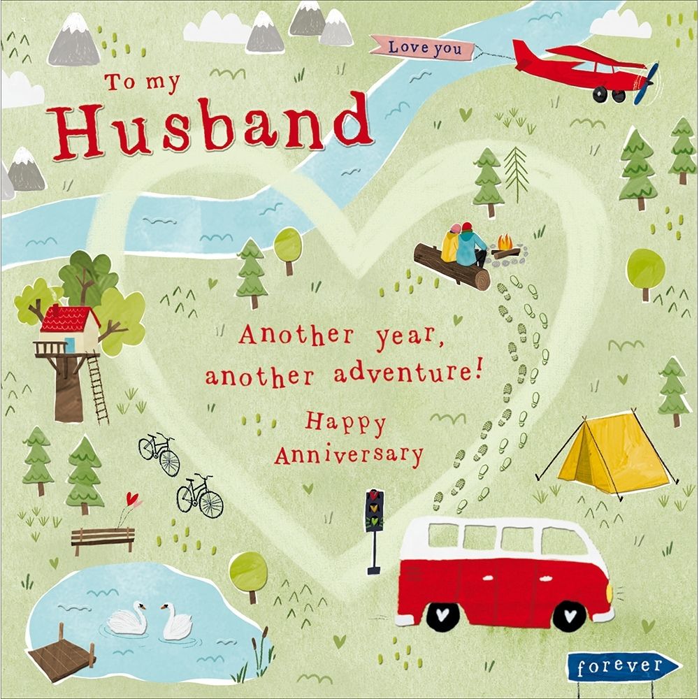 Woodmansterne Husband Life's an Adventure Anniversary Card