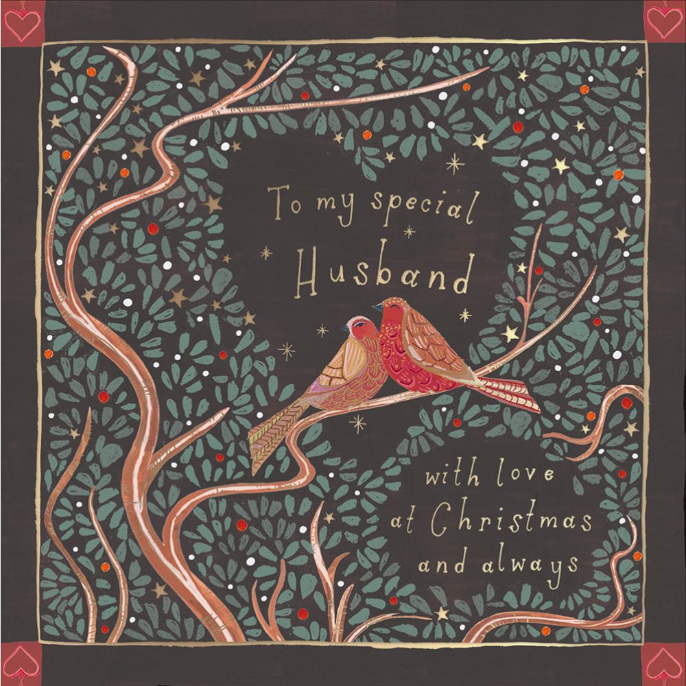 Woodmansterne Husband Two Birds Christmas Card