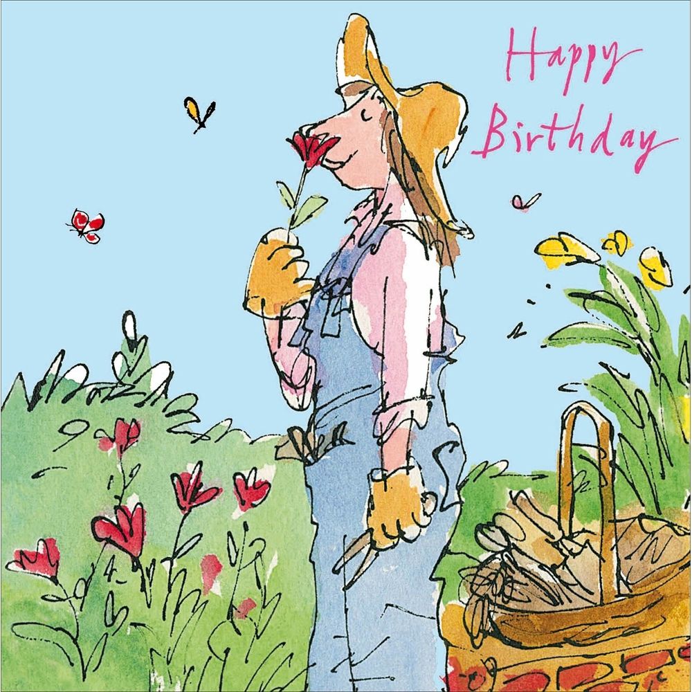 Woodmansterne Lady Gardening Birthday Card