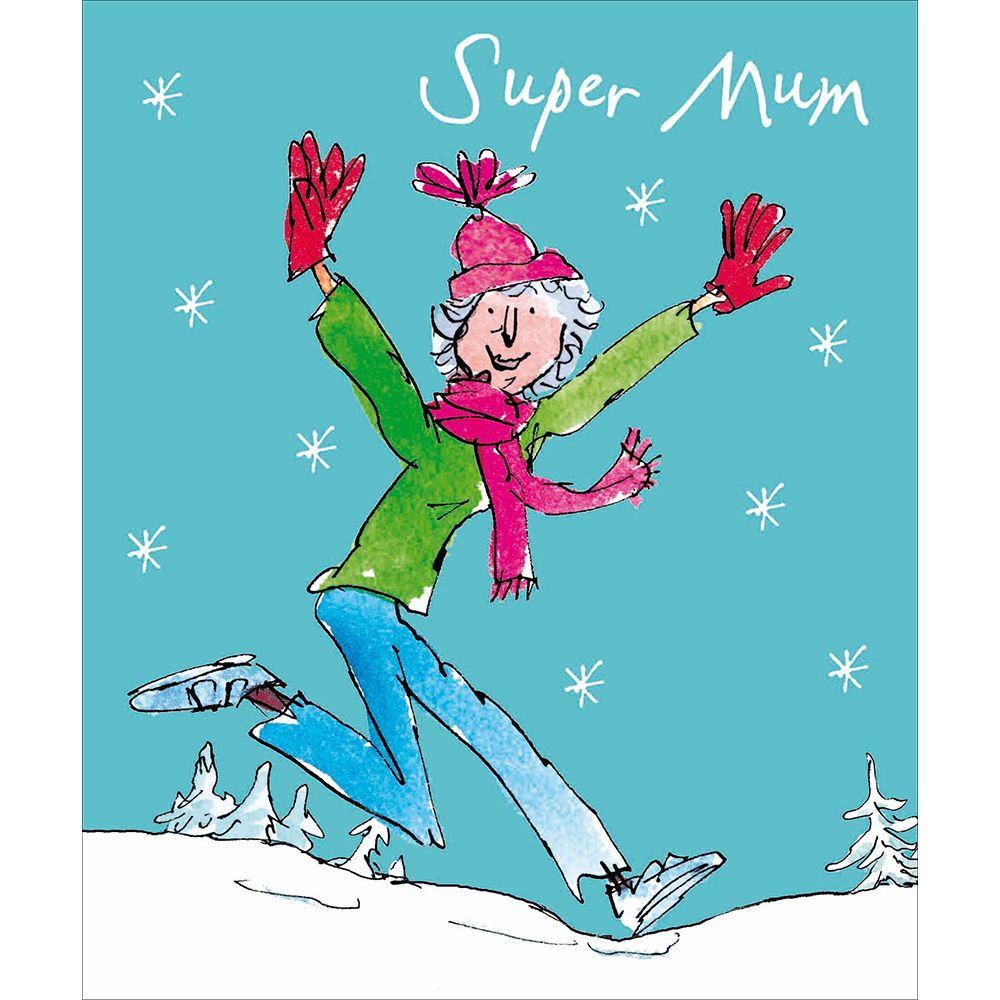 Woodmansterne Mum Having Fun in the Snow Christmas Card