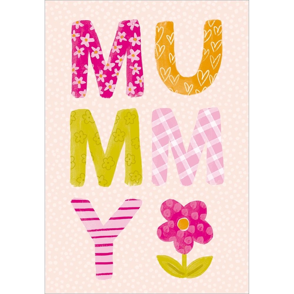 Woodmansterne Mummy Floral Text Mother's Day Card