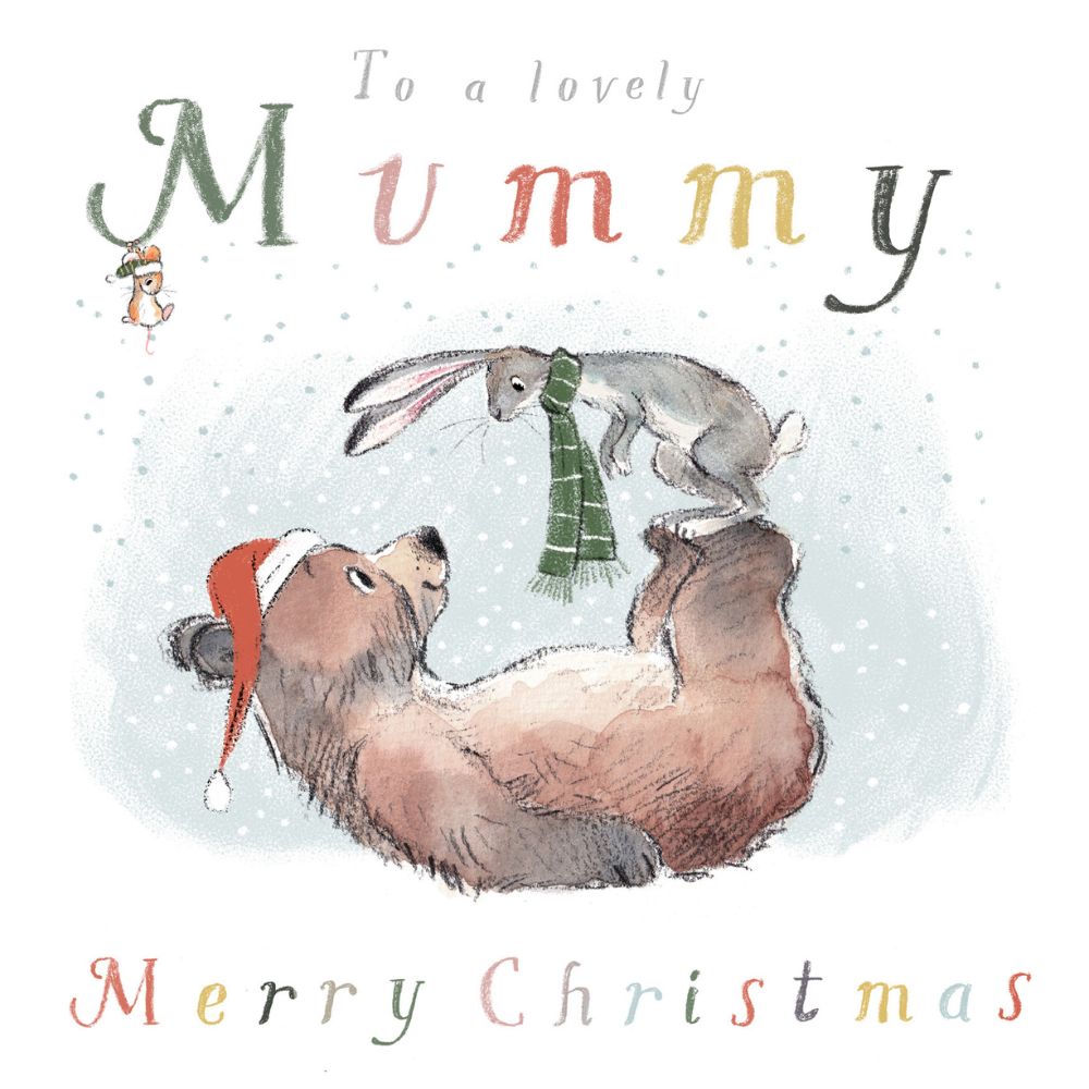 Woodmansterne Mummy Hare & Bare Christmas Card