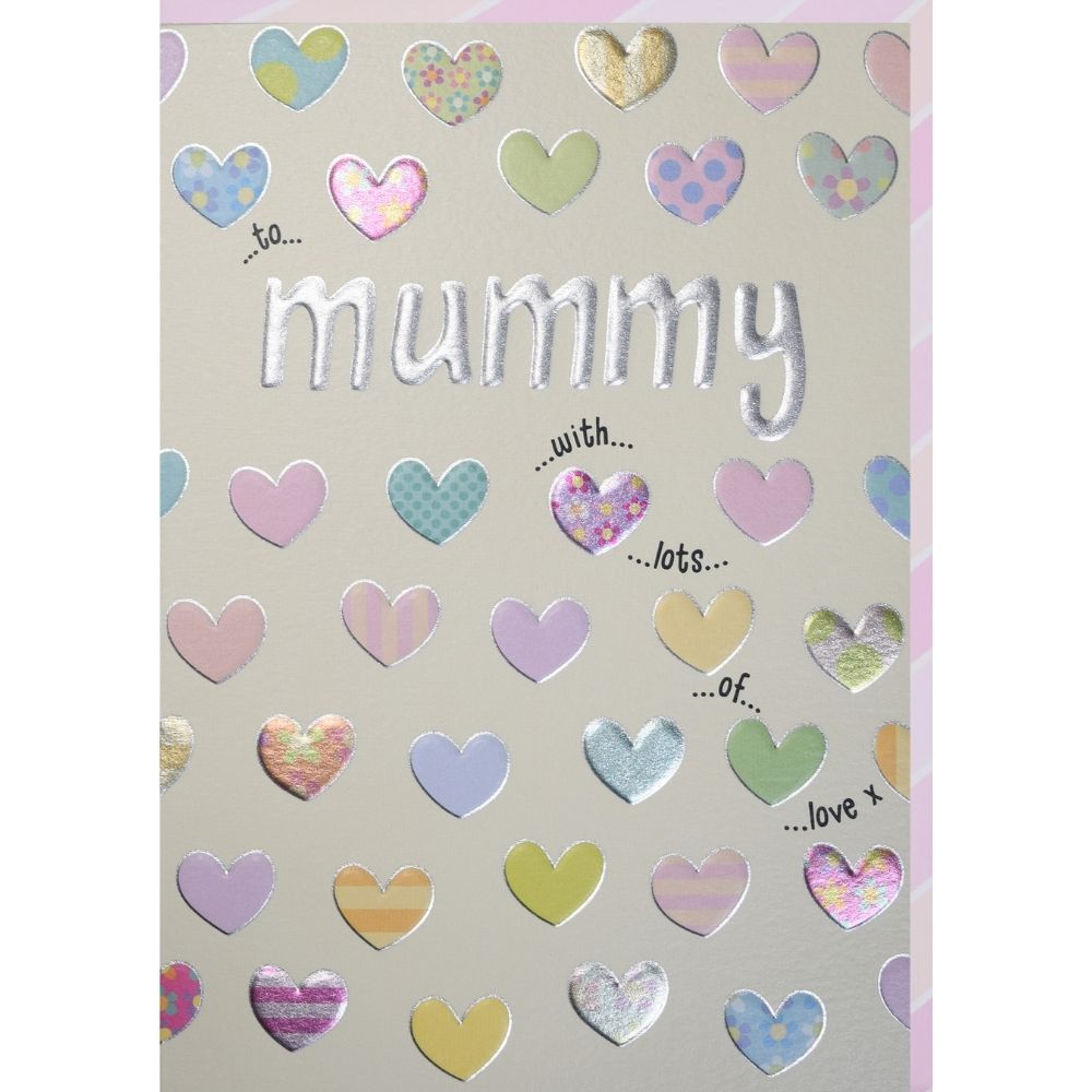 Woodmansterne Mummy Pastel Hearts Mother's Day Card