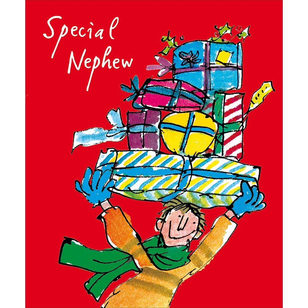 Woodmansterne Nephew Carrying Presents Christmas Card