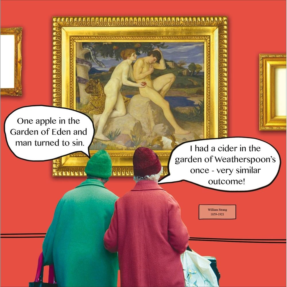 Woodmansterne Old Dears Adam & Eve Blank Funny Card