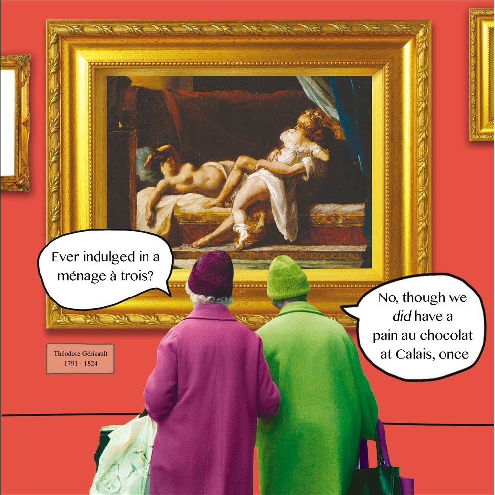 Woodmansterne Old Dears Pan Au Chocolat Blank Funny Card