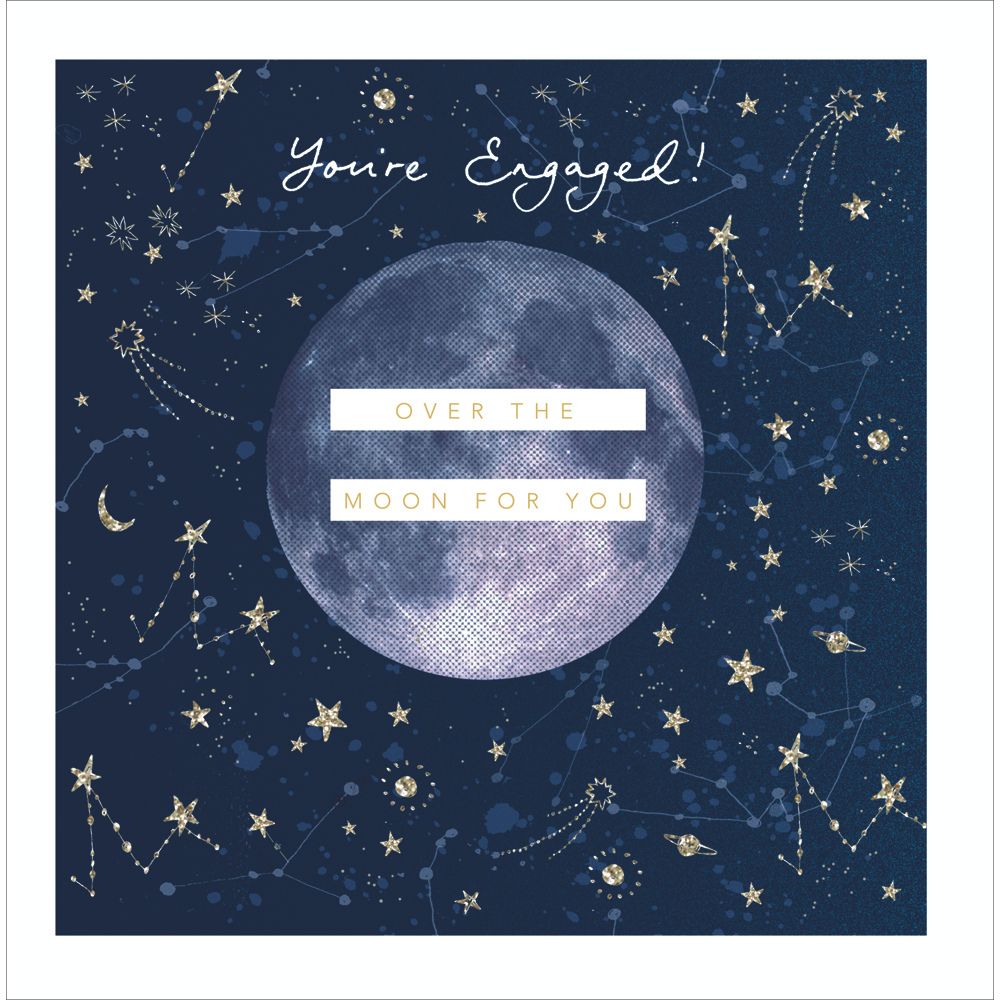Woodmansterne Over the Moon Engagement Card