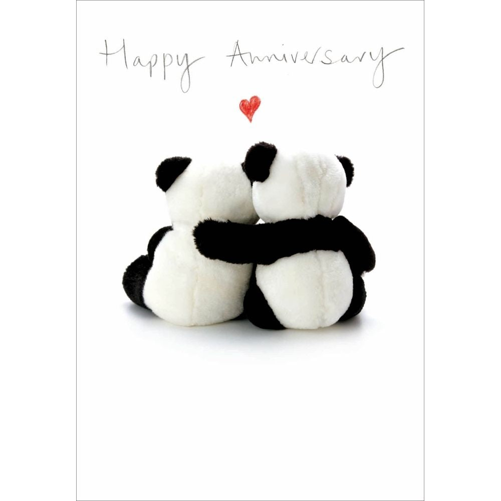 Woodmansterne Panda Cuddles Anniversary Card