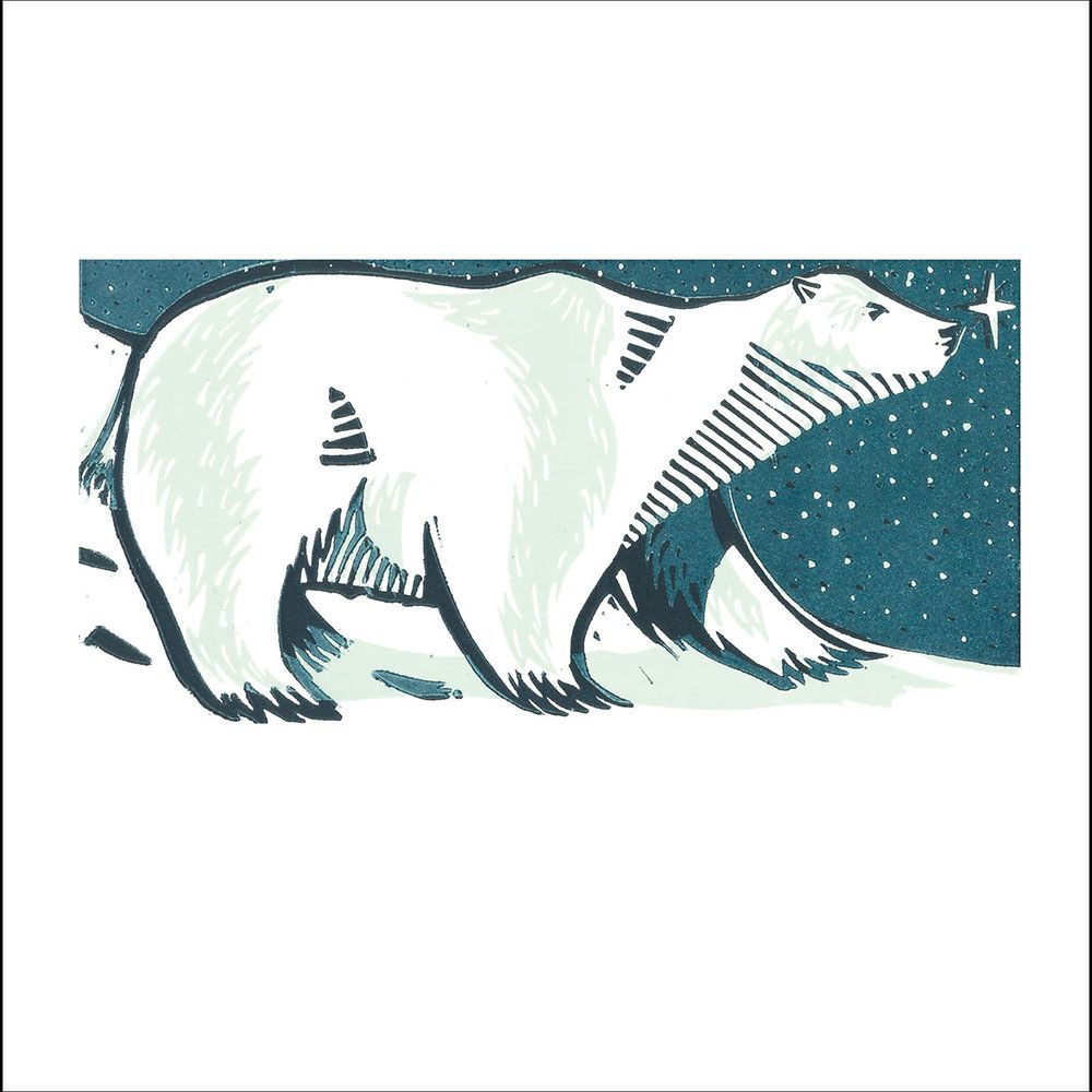 Woodmansterne Polar Bear in the Snow Christmas Card