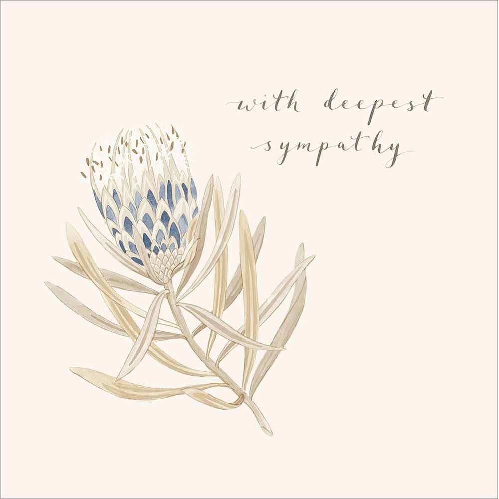 Woodmansterne Protea Flower With Sympathy Card