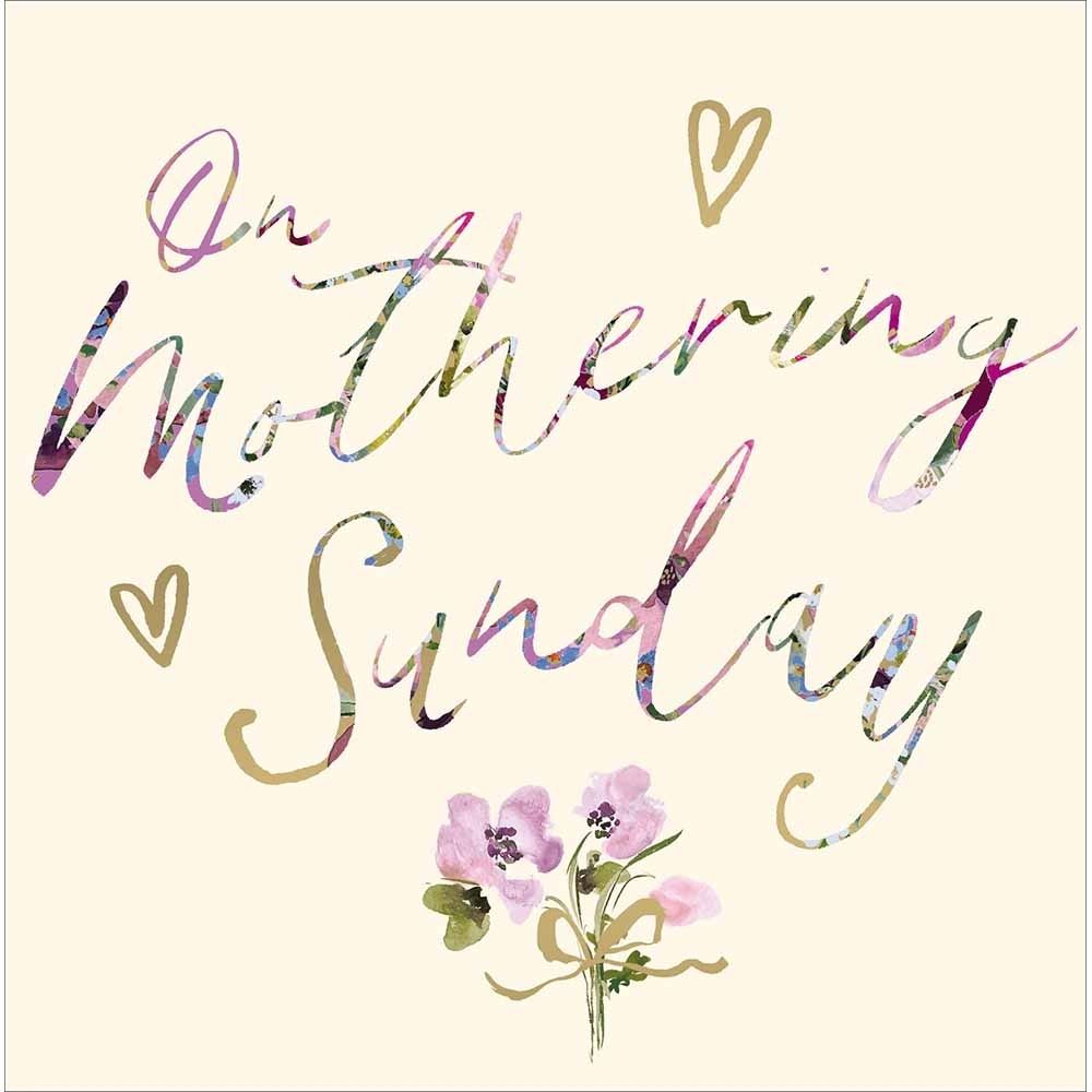 Woodmansterne Purple Flower & Text Mother's Day Card