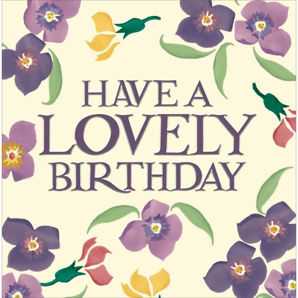 Woodmansterne Purple Flowers Birthday Card