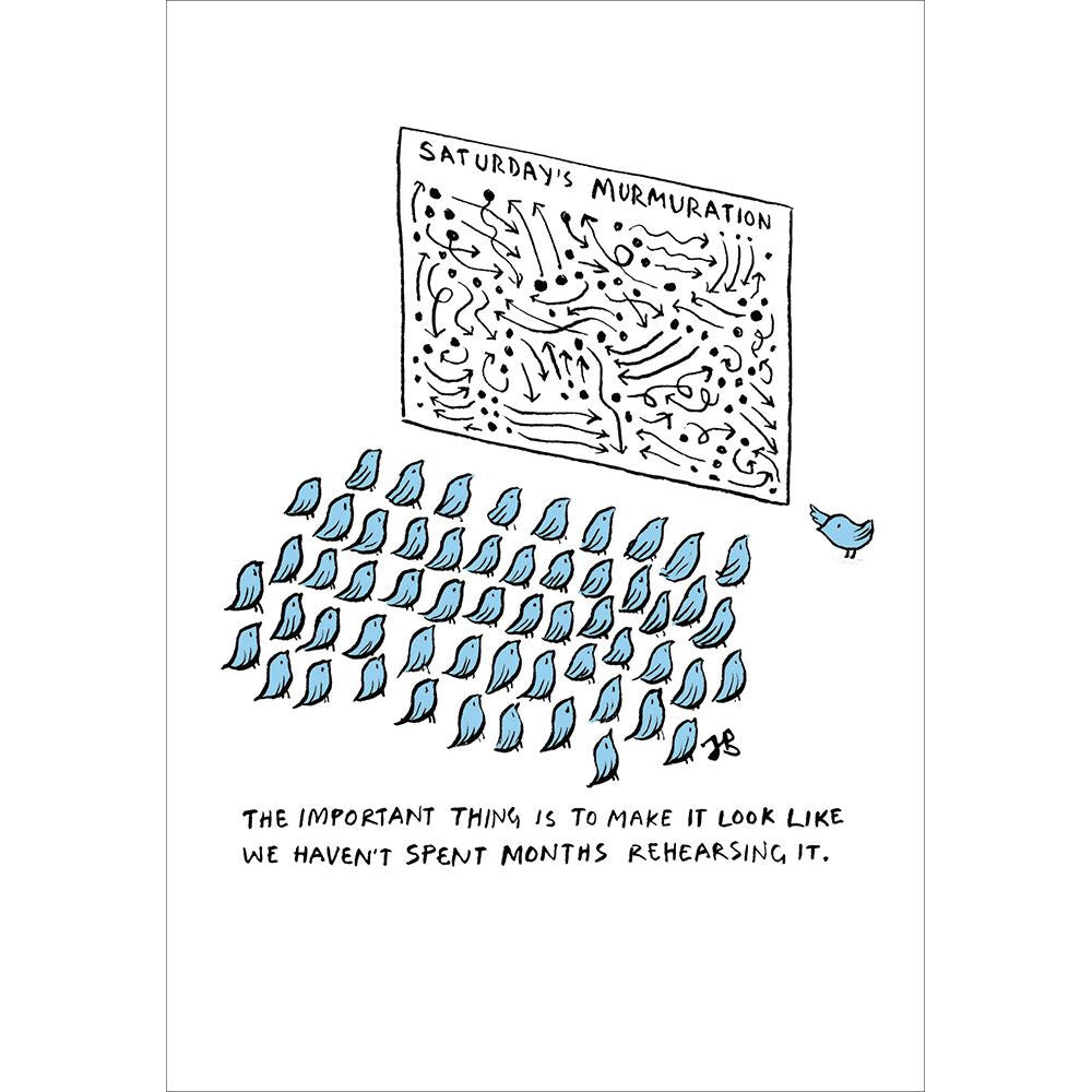 Woodmansterne Saturday's Murmuration Funny Blank Card